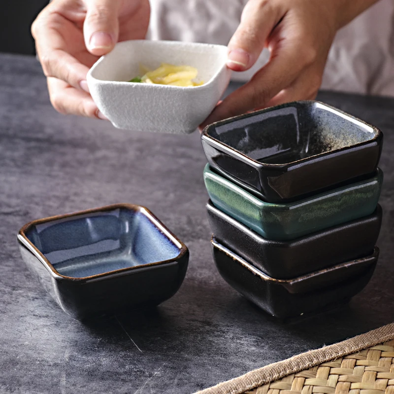 Platos para salsas Plato de vinagre creativo ceramica condimento mostaza бытовые принадлежности посуда|Соусники| |