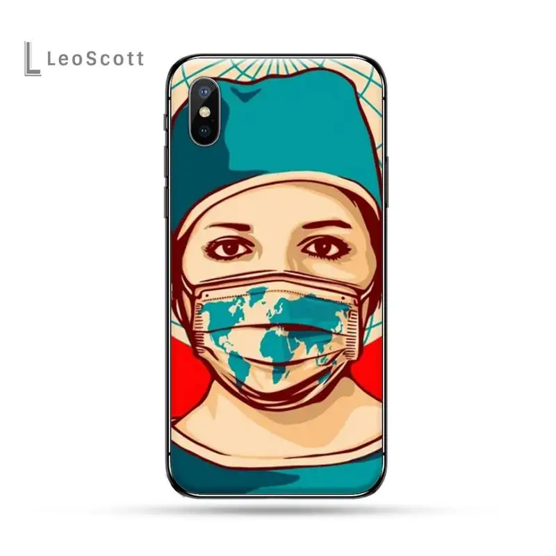 

Medicine Nurse Doctor Dentist cute cartoon luxury Phone Case funda for iPhone 11 12 pro XS MAX 8 7 6 6S Plus X 5S SE 2020 XR