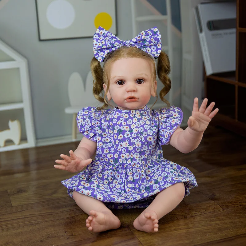 

Силиконовая кукла-реборн 24 дюйма, реалистичные куклы-реборн для детей, подарок на день рождения, игрушечные куклы-принцессы