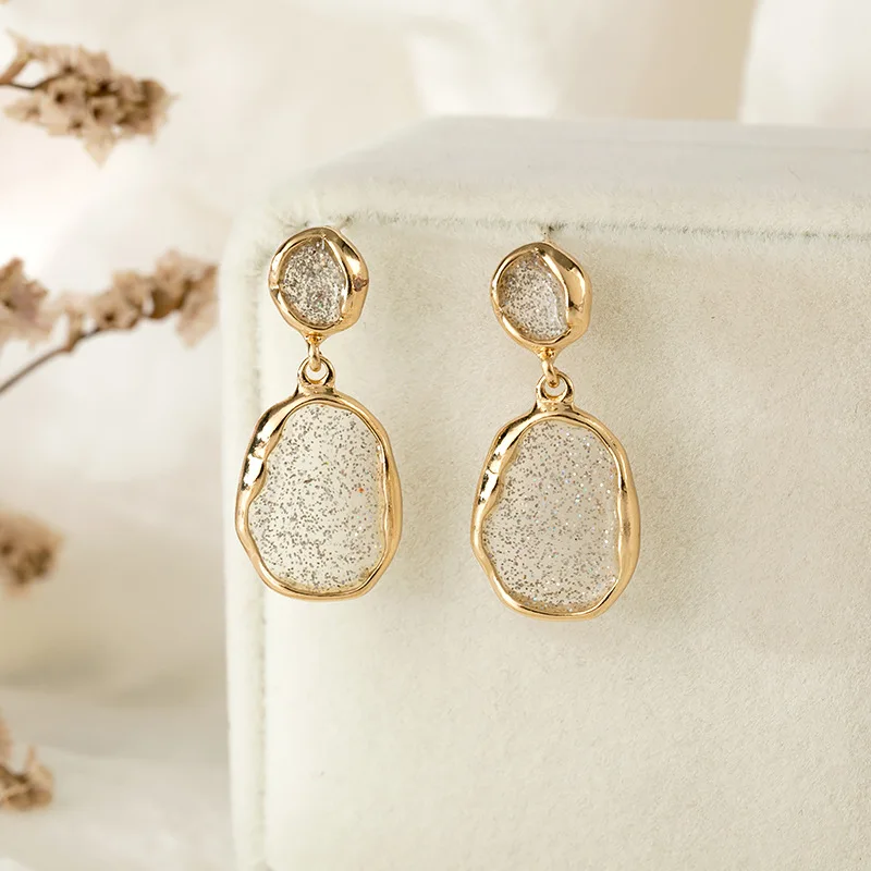 Имитация родиевого покрытия Popular web celebrity with geometric earring the stylish joker color transparent pendant jewelry accessories - Окраска металла: Имитация родиевого покрытия
