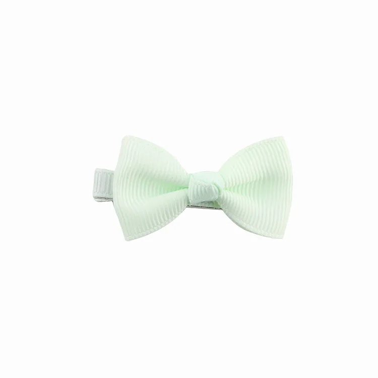 a12 Apple Green 1,77 дюймов, цветная Изысканная заколка для волос для маленьких девочек, банты, ленточные заколки, заколки для волос, головные уборы для детей, партия ZYAA1725 - Цвет: a12 Apple Green