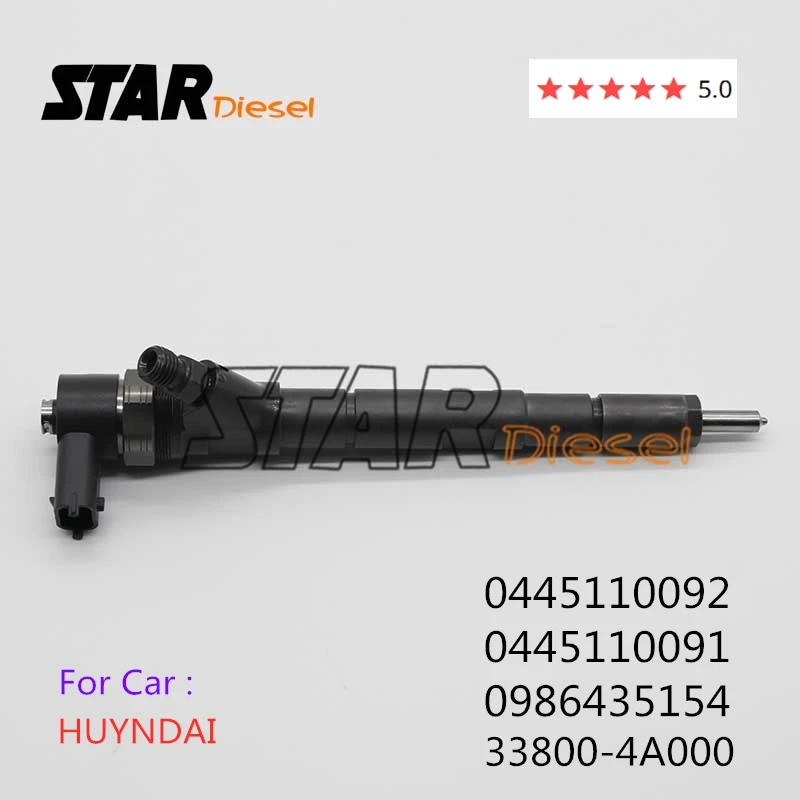 

STAR Diesel Common Rail Fuel Injector 0445110092 0445110091 0986435154 Auto Spare Parts 33800-4A000 0 445 110 092 For HUYNDAI