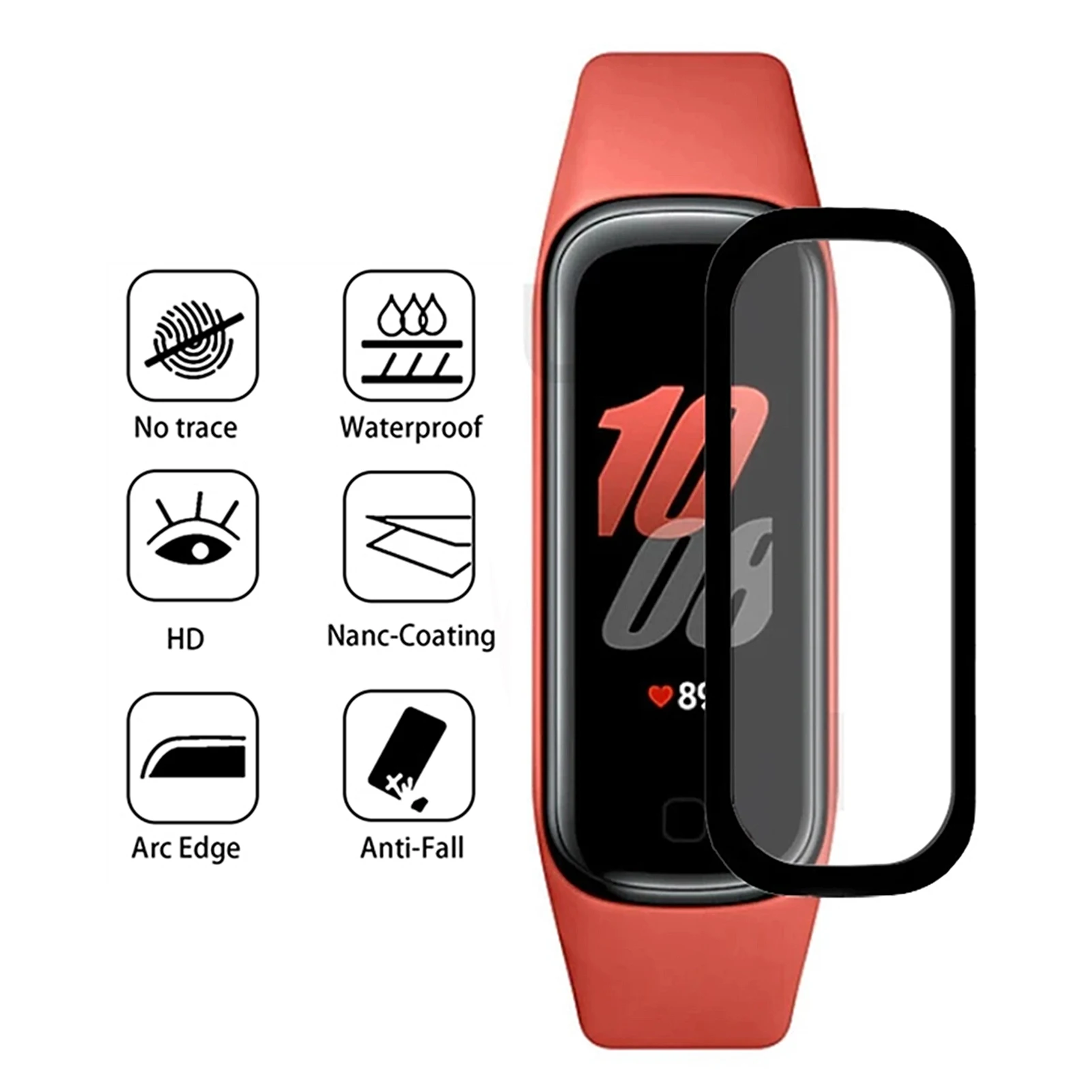 

5pcs Smart Watch Protective Film For Samsung Galaxy Fit 2 SM-R220 Smart Wristband Fit2 R220 Tempered Glass Screen Protector