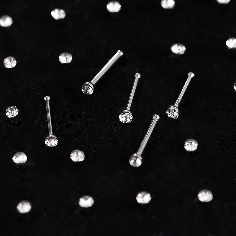 60 шт./лот милые украшения для тела из стразов носоупоры Из Нержавеющей Стали Для
