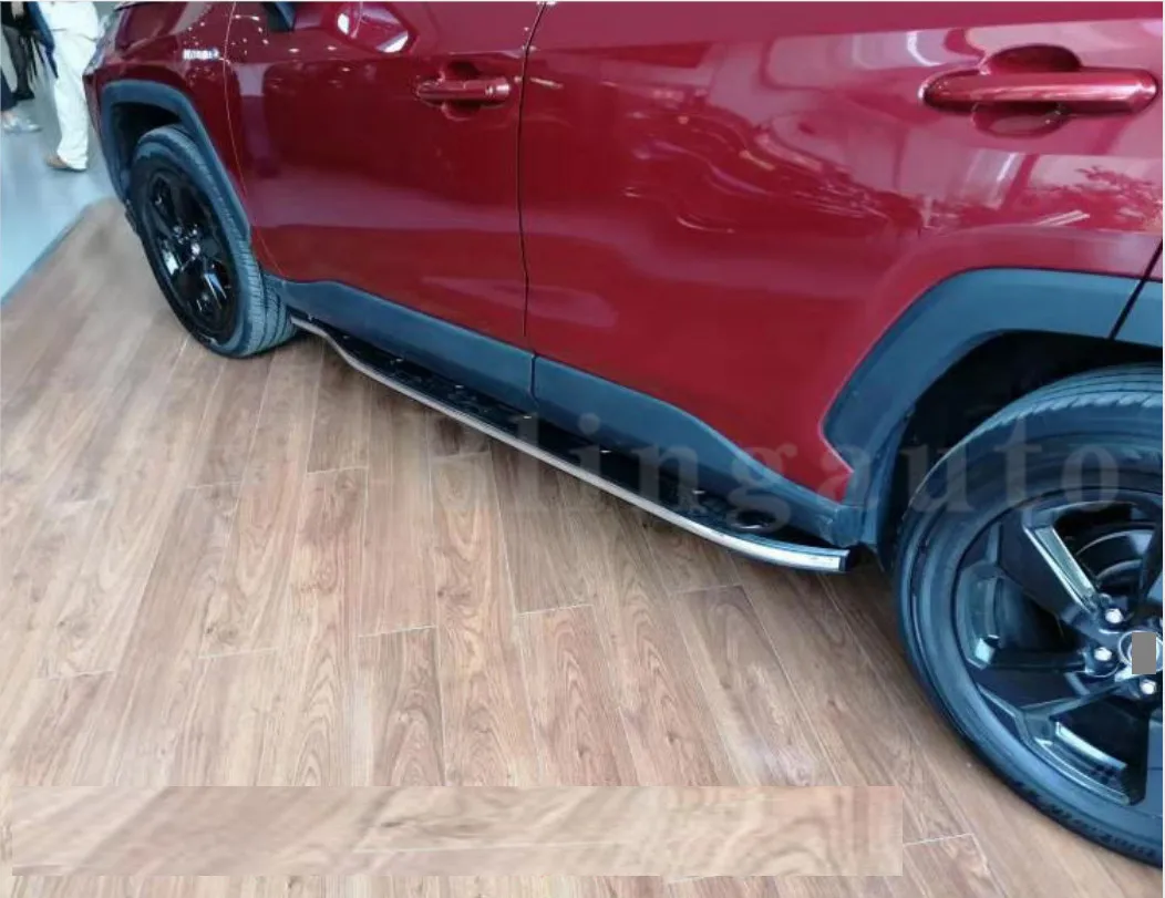 Подходит для T. oyota все новые RAV4 2 шт. Левая Правая Беговая доска боковые шаги nerf бар Автомобильная педаль боковые лестницы боковой бар