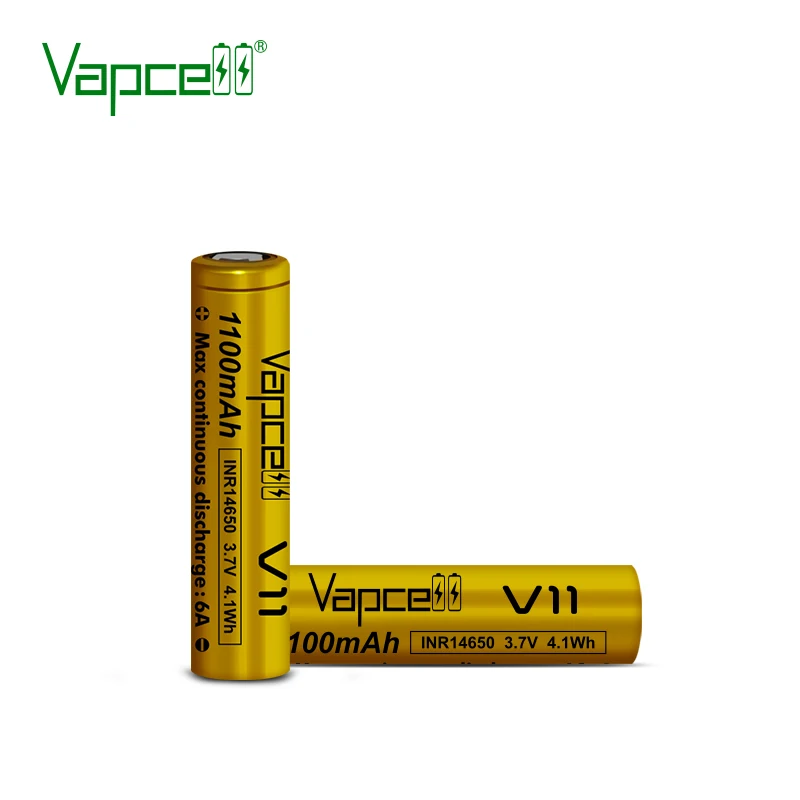 VAPCELL 14650 1100mah 6A перезаряжаемая литиевая батарея литий ионные батареи