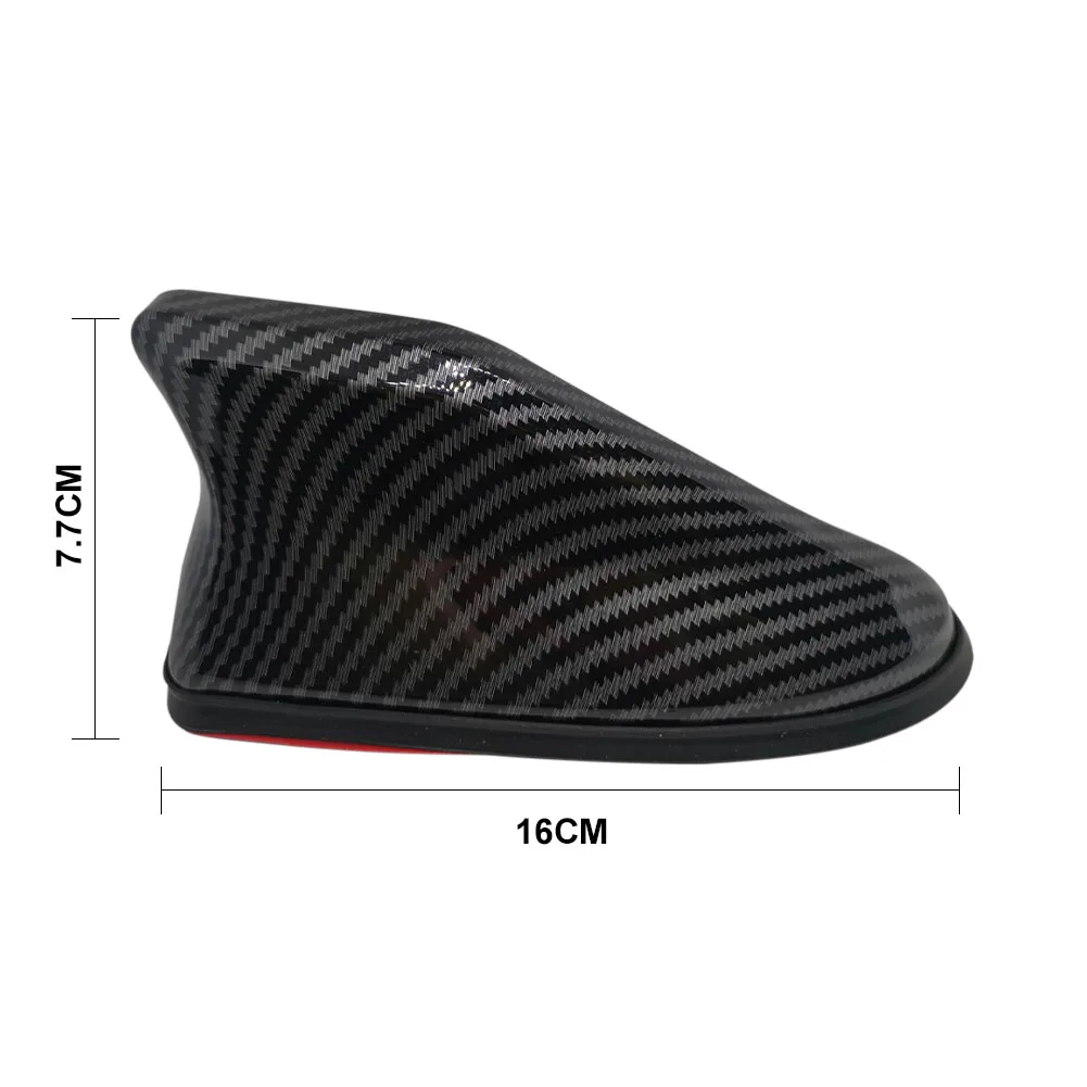

Universal Shark Fin Antenna Carbon Fiber Decorative Shark Fin Roof Antenna Waterproof with Adhesive Shark Fin Antenna Aerials