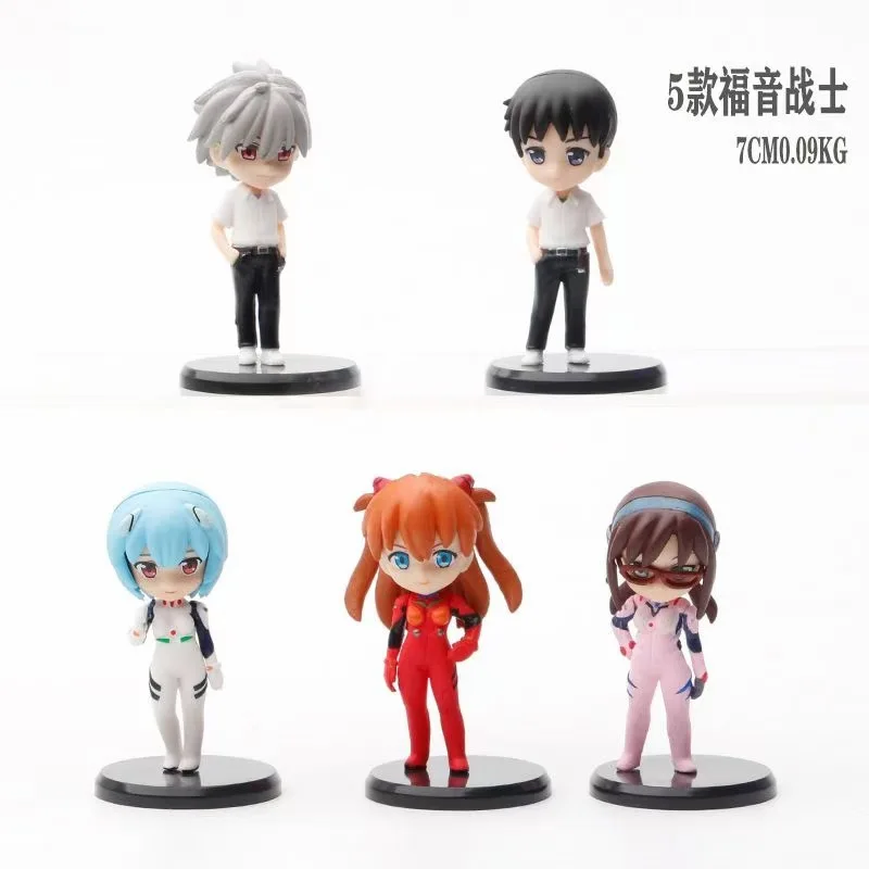 5Pcs/set New EVA Gashapon Toy Action Figures Anime Asuka Langley Ayanami Rei Mari Collectible Figurine Statue Figure - купить по