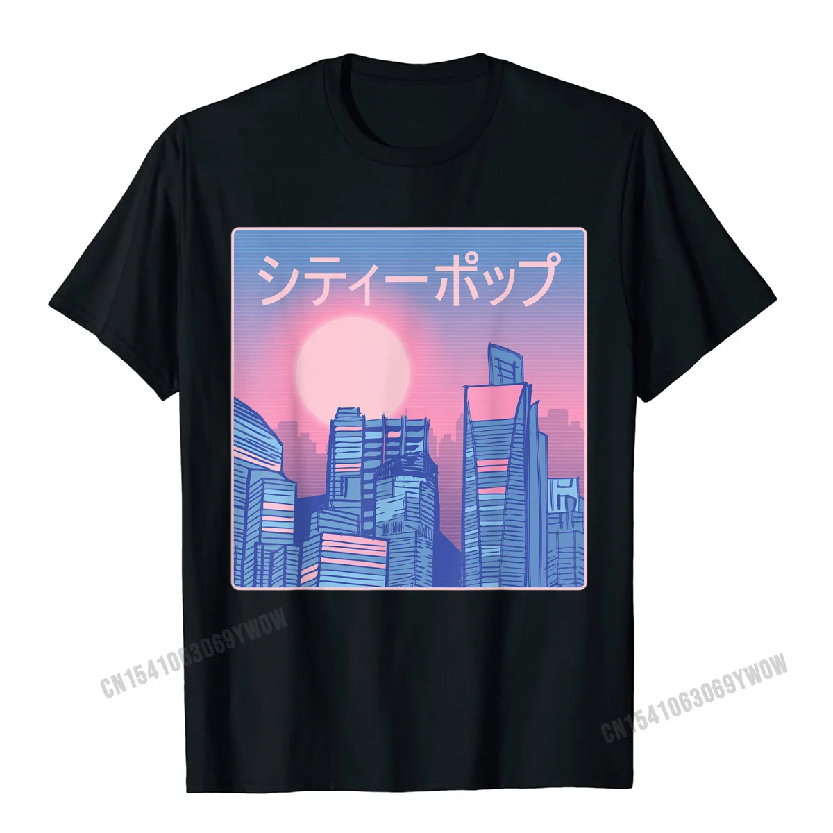 

Vintage Vaporwave Tokyo City 90s Japanese Anime Manga T-Shirt Camisas Men Young Tops Shirt Printed Top T-Shirts Normal Classic