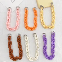 mix color acrylic resin links diy womens belt travel bag strap phone case handbag chain charm accessories for jewelry making