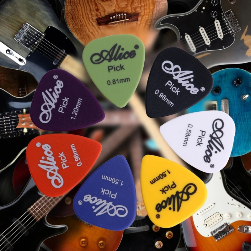 

100pcs Acoustic Electric Guitar Picks Plectrum Various 6 thickness w/ Pick Box Drop Shipping