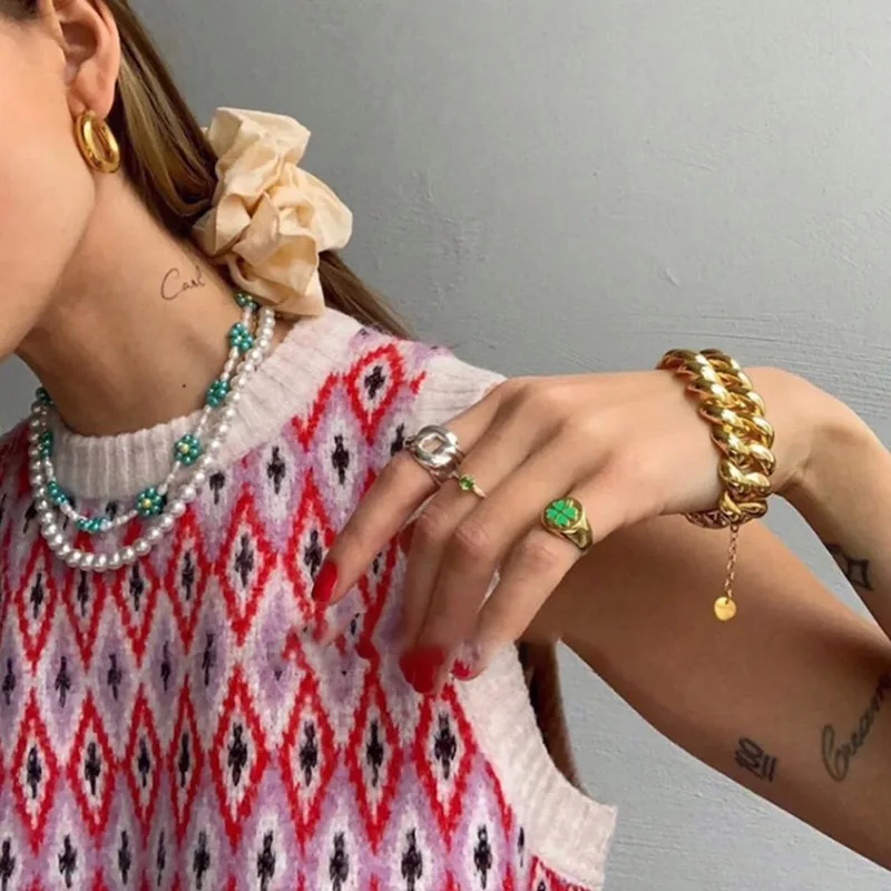 

Silver Thicken Daisy Open Adjustable Rings for Women Girls New Fashion Creative France Gold Plated Flowers Party Jewelry Gifts