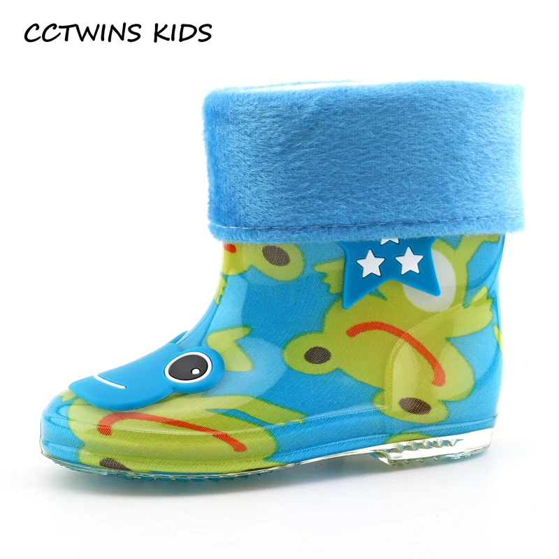 CCTWINS KIDS летняя водонепроницаемая обувь для детей синие непромокаемые сапоги из