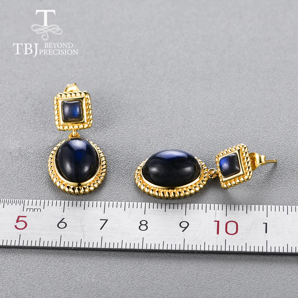 Женские серьги с лабрадоритом классического дизайна ювелирные изделия из