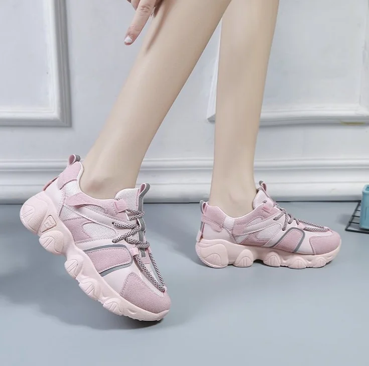 

Women Shoes Fashion Casual Wild Sneakers Trainers Female Thick Platform Shoes Comfortable for Spring Autumn