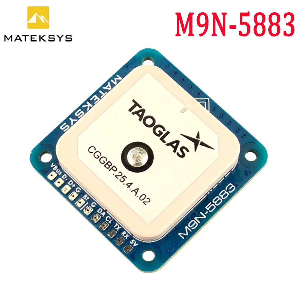 

Matek Systems GNSS M9N-5883 NEO-M9N GPS Module With Magnetic Compass QMC5883L Support GLONASS for FPV RC Racing Drone