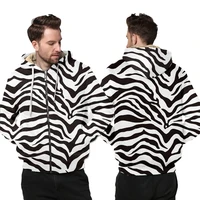 ogkb zipper hoodies jackets winter clothes men hot 3d printing zebra stripes funny large size hombre winter pullover wholesale