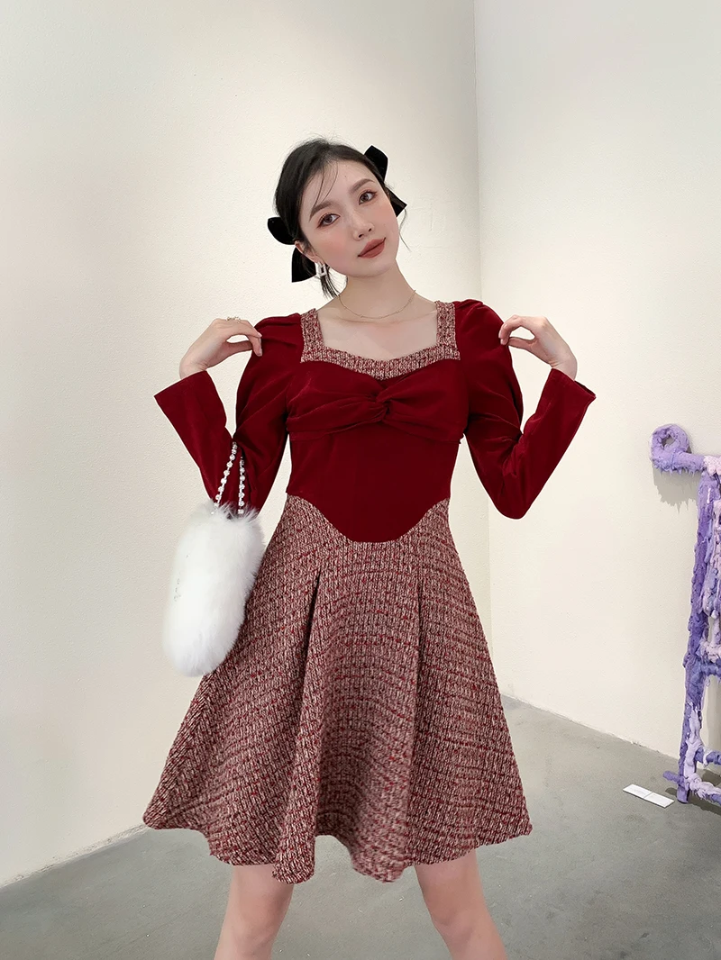 

The new French retro elegant annual summer dress