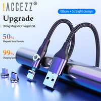 accezz l shape magnetic micro usb cable fast charging for iphone 12 samsung xiaomi 8 pin type c cable mobile phone charger cord