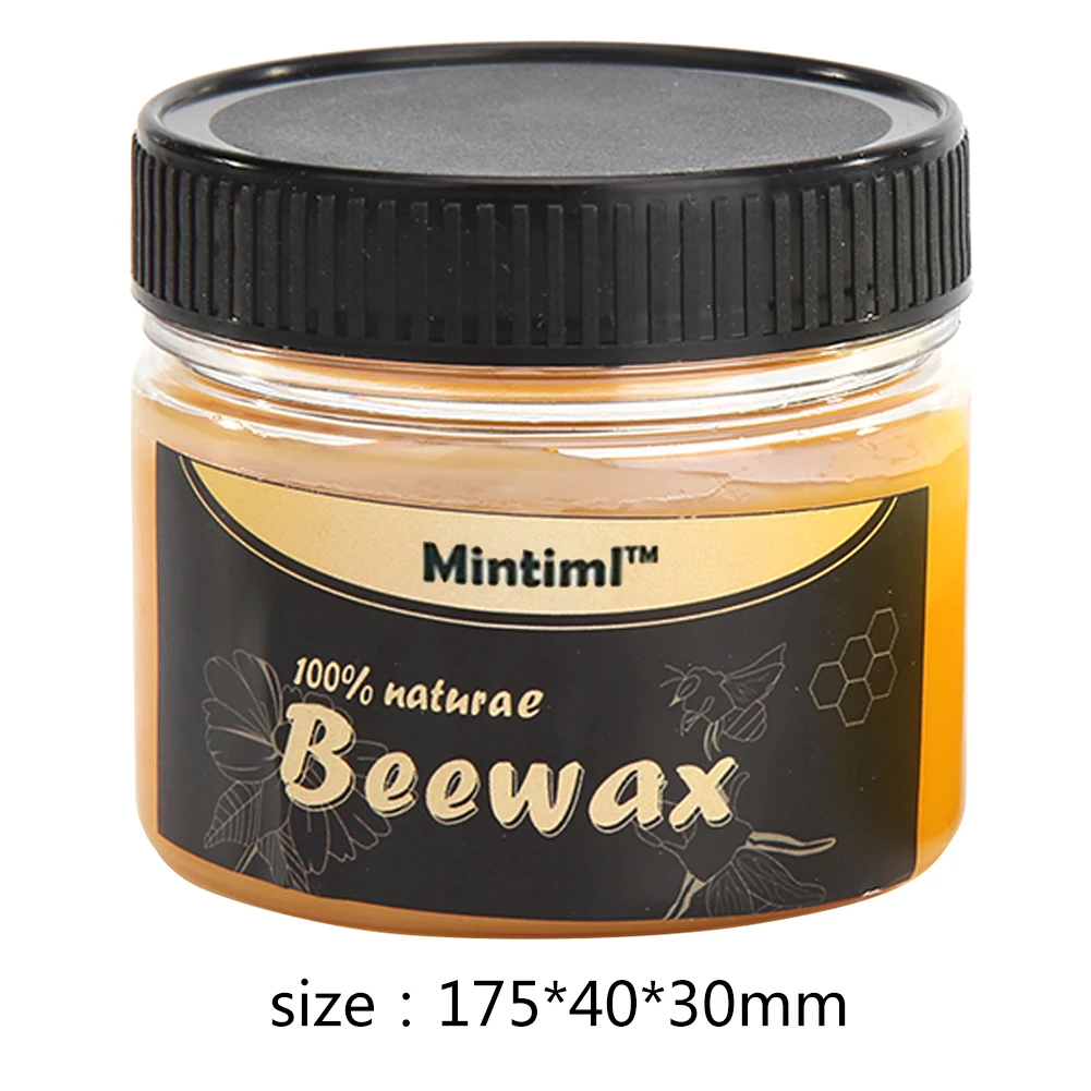 

80g Waterproof Wood Seasoning Beewax Wear-resistant Complete Solution Furniture Care Beeswax Home Cleaning Cleaner Tools