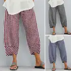 Брюки ZANZEA женские с принтом, повседневные широкие штанины с эластичным поясом и карманами, с цветочным принтом, S-5XL, на лето 2021