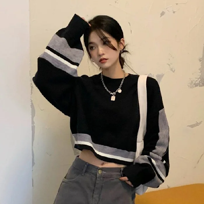 Короткий свитер для женщин Свободная верхняя одежда популярная 2021 Rac | Женская