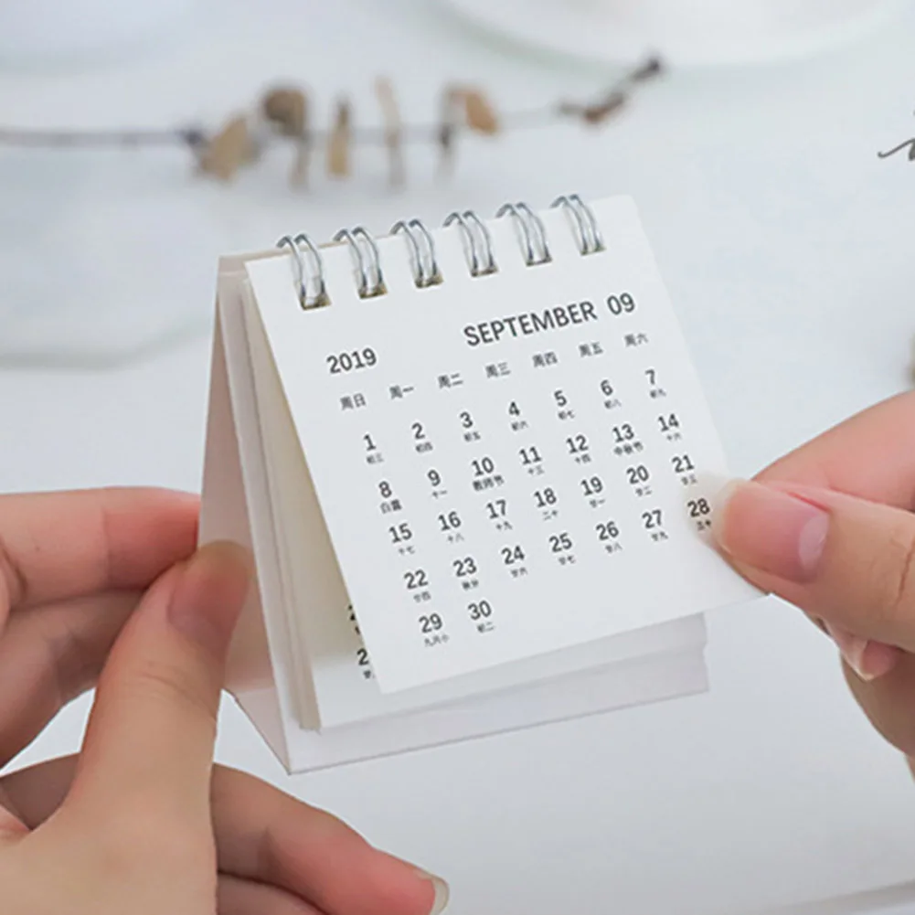 Настольный мини-календарь на новый год простой блокнот крафт-бумага календарь