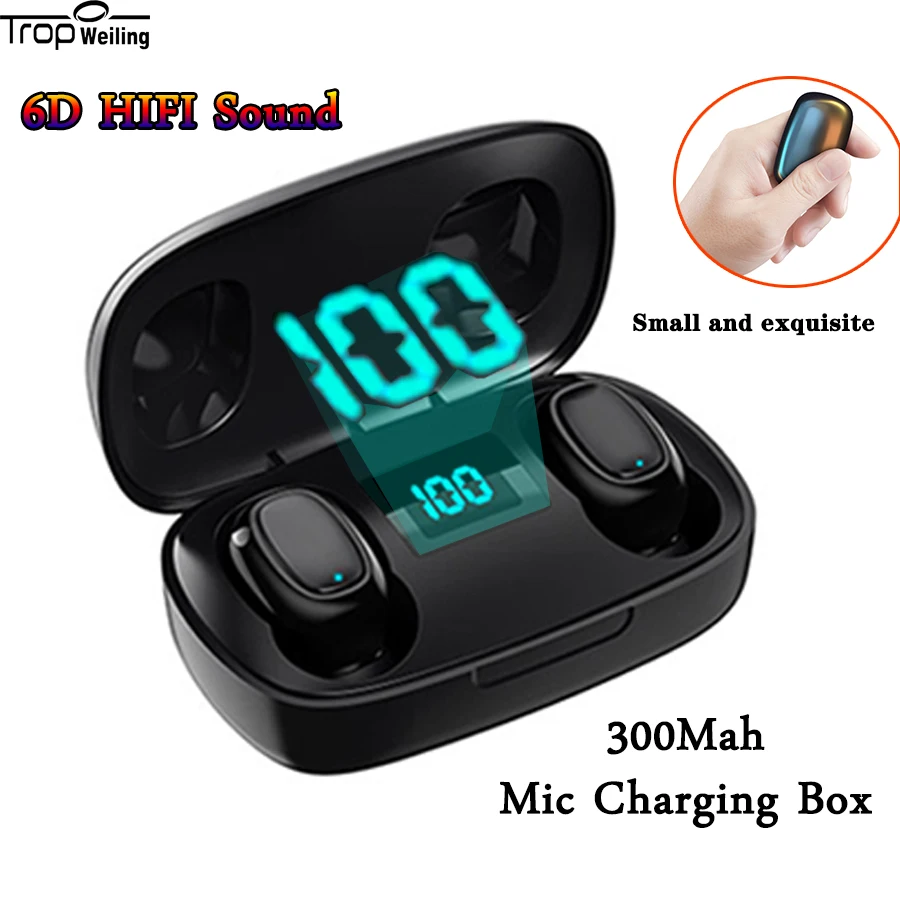 Trop Weiling Bluetooth 5.0 Earphone Sport Headset Waterproof Earbuds In Ear Wireless Headphone for xiaomi/iphone Hifi Headphones |