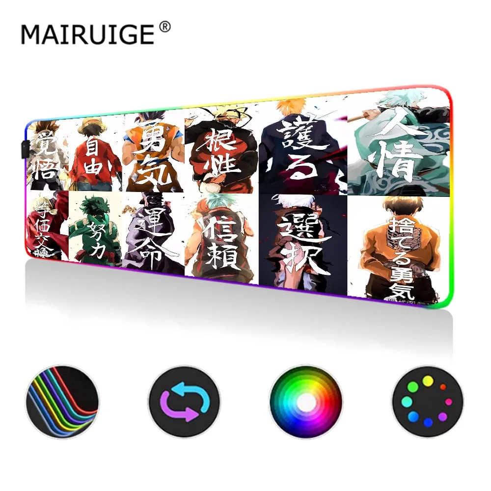 

Anime Mouse Pad Large DIY Custom MousePad RGB Gaming Computer Mat Led Desk Mats Persona Pads 90x40cm/80x30cm/70x30cm