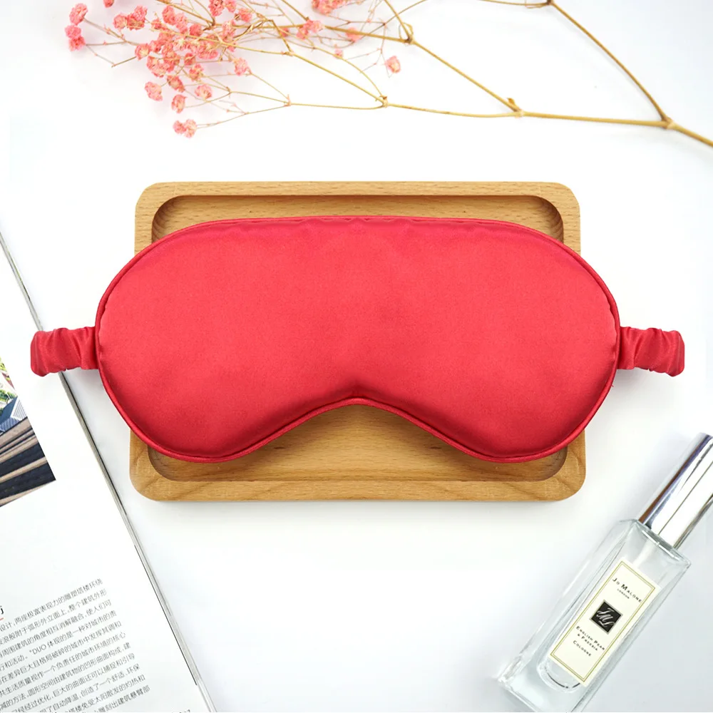 only red mask Гладкая имитирующая шелковая маска для сна, мягкая маска для глаз, переносная дорожная повязка на глаза, дышащая повязка на глаза для отдыха, маска для сна - Цвет: only red mask