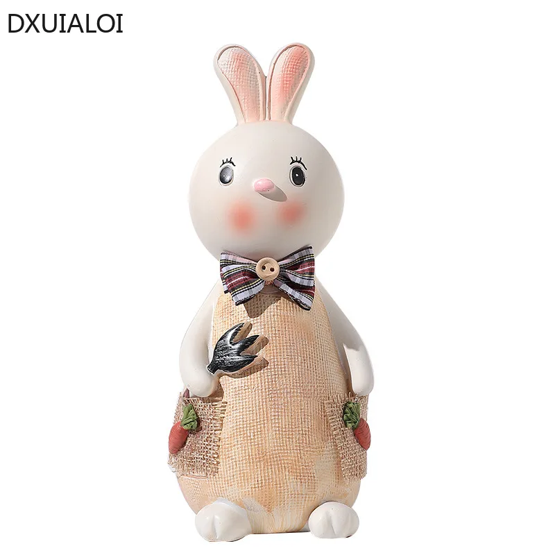 Копилка в нордическом стиле DXUIALOI креативный милый кролик каучуковая поделка