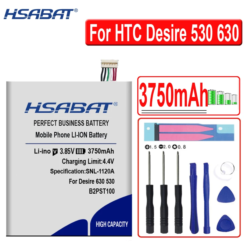 HSABAT B2PST100 3750 мА/ч, Батарея для htc Desire 530 630 650 D530U 628/BOPJX100 для htc DESIRE 830 D830U D830X D828W E9 E9+ Plus