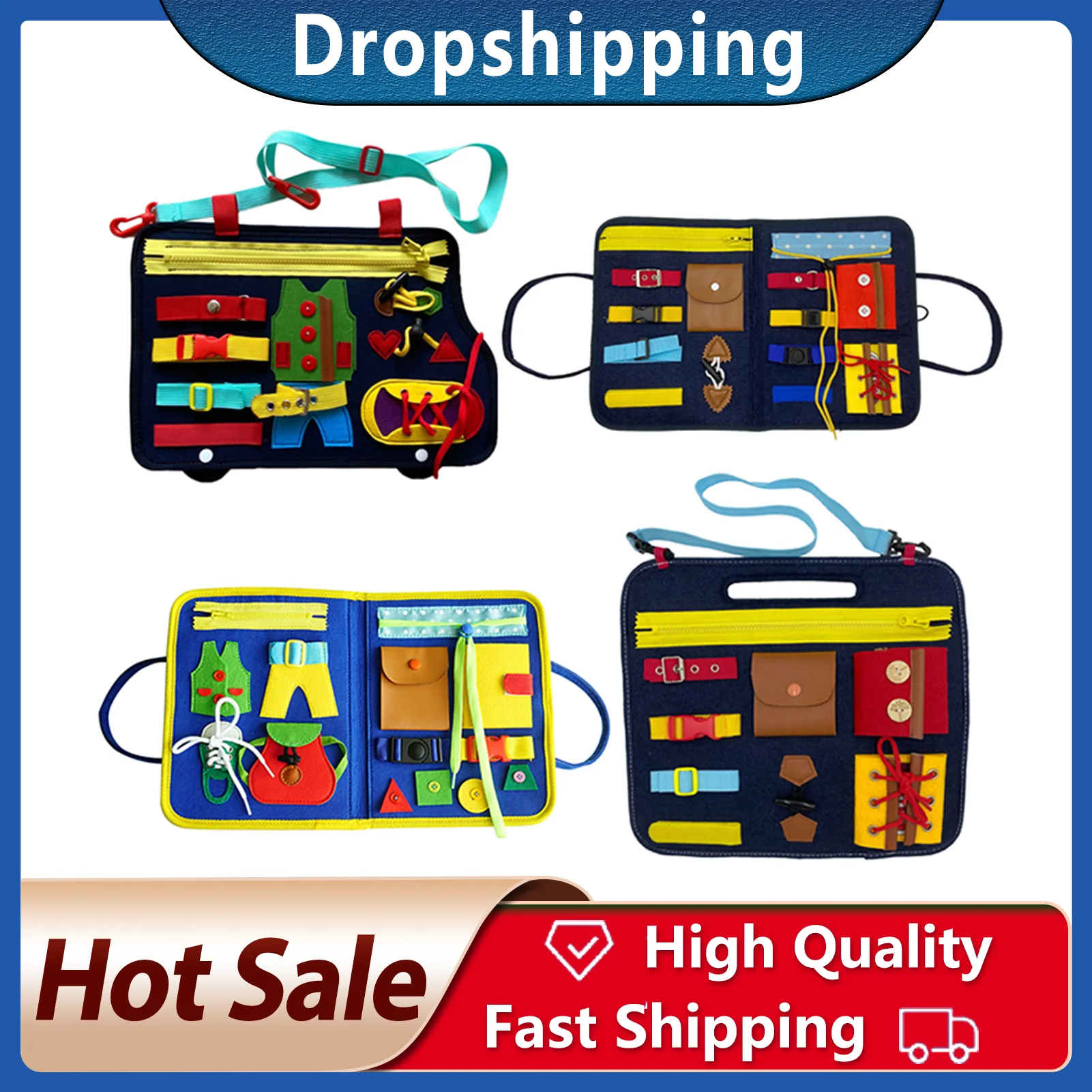 Игрушка Монтессори необходимая образовательная сенсорная доска для малышей