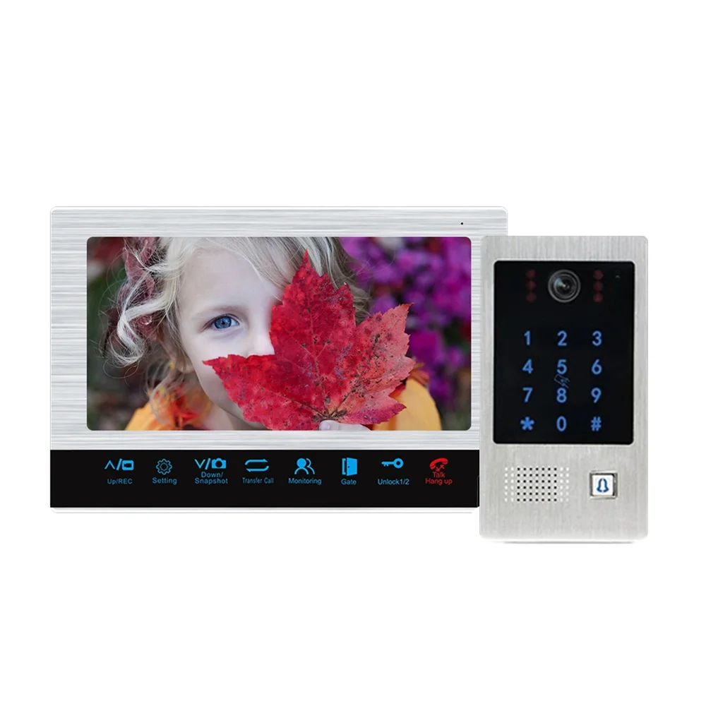 Dragonsview 10 дюймов видеодомофон дверной звонок с камерой разблокировка Пароль RFID карта