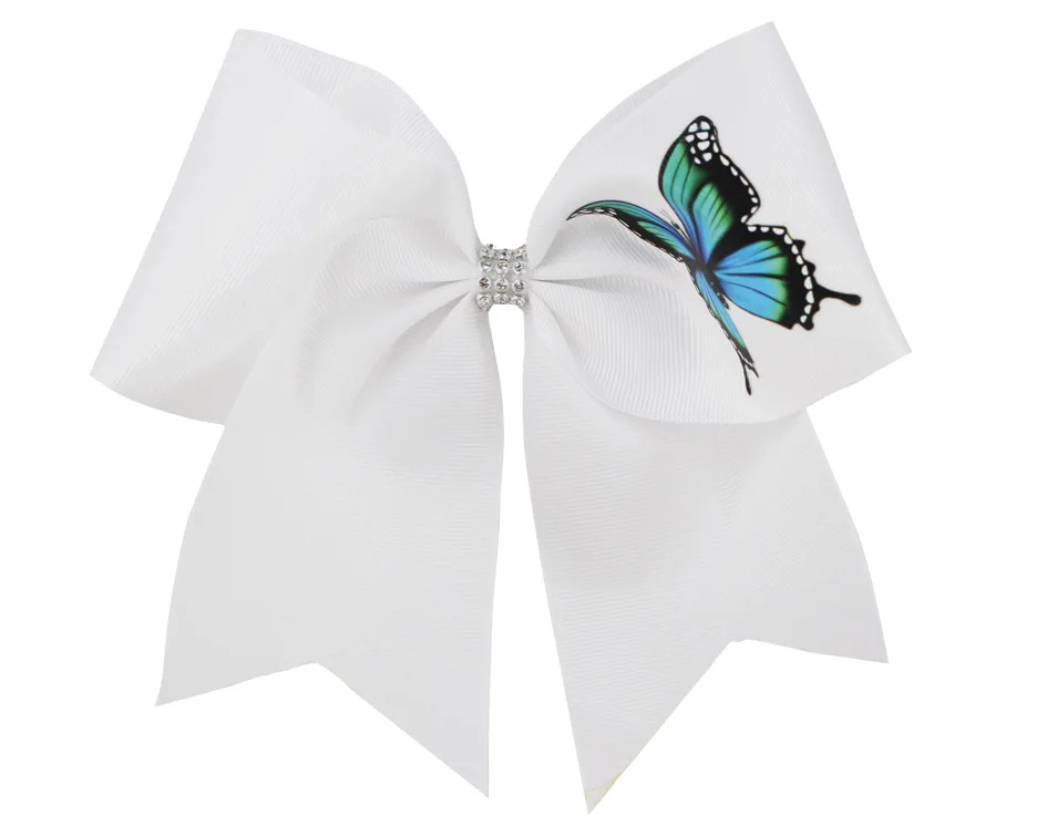 

12pcs Newest Christmas Girls Christmas Hair Clip Swallowtail Large Bow Hair Ring Hairpin Children's Headdress 7 inch