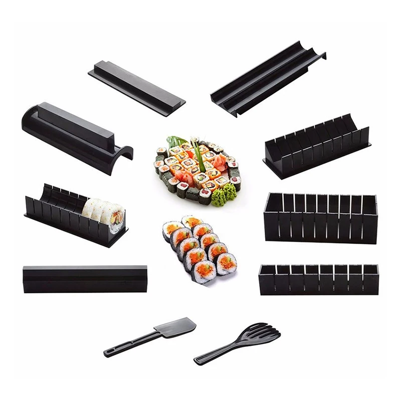 

10 шт. Сделай Сам Sushis Maker Sushis кухонный инструмент машинка для изготовления роликов форма для риса Sushis овощное мясо роликовые Кухонные гаджеты...
