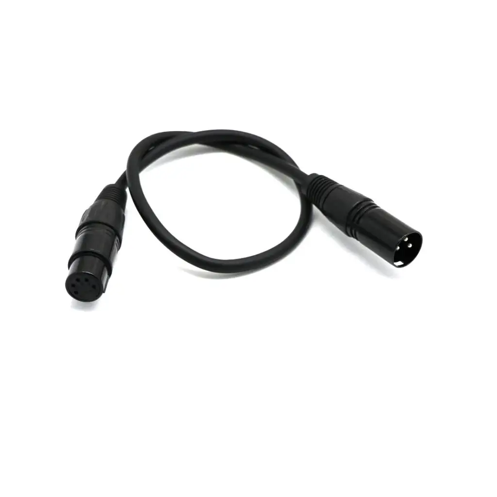 

5-Pin Female To 3-Pin Male DMX Cable Adapter DJ Equipment DIY