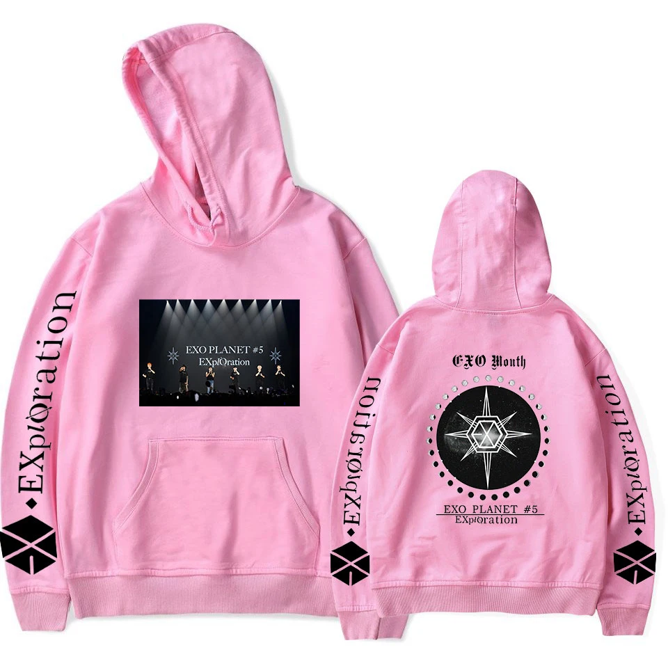 

EXO Hoodie print PLANET-#5-EXplOration Sweatshirt Men women Hooded Fashion Design EXO Sweatshirts Fans Women Fleece Hoodies