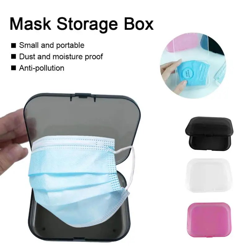 

Portable Square Small Mask Storage Box Compact And Easy To Carry On The Thick Plastic Box For Temporary Storage Of Oronasal Mask