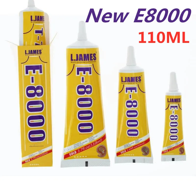 New E8000 110ml Strong Liquid Glue Clothes Fabric Clear Leather Adhesive Jewelry Stationery Phone Screen Instant Earphone
