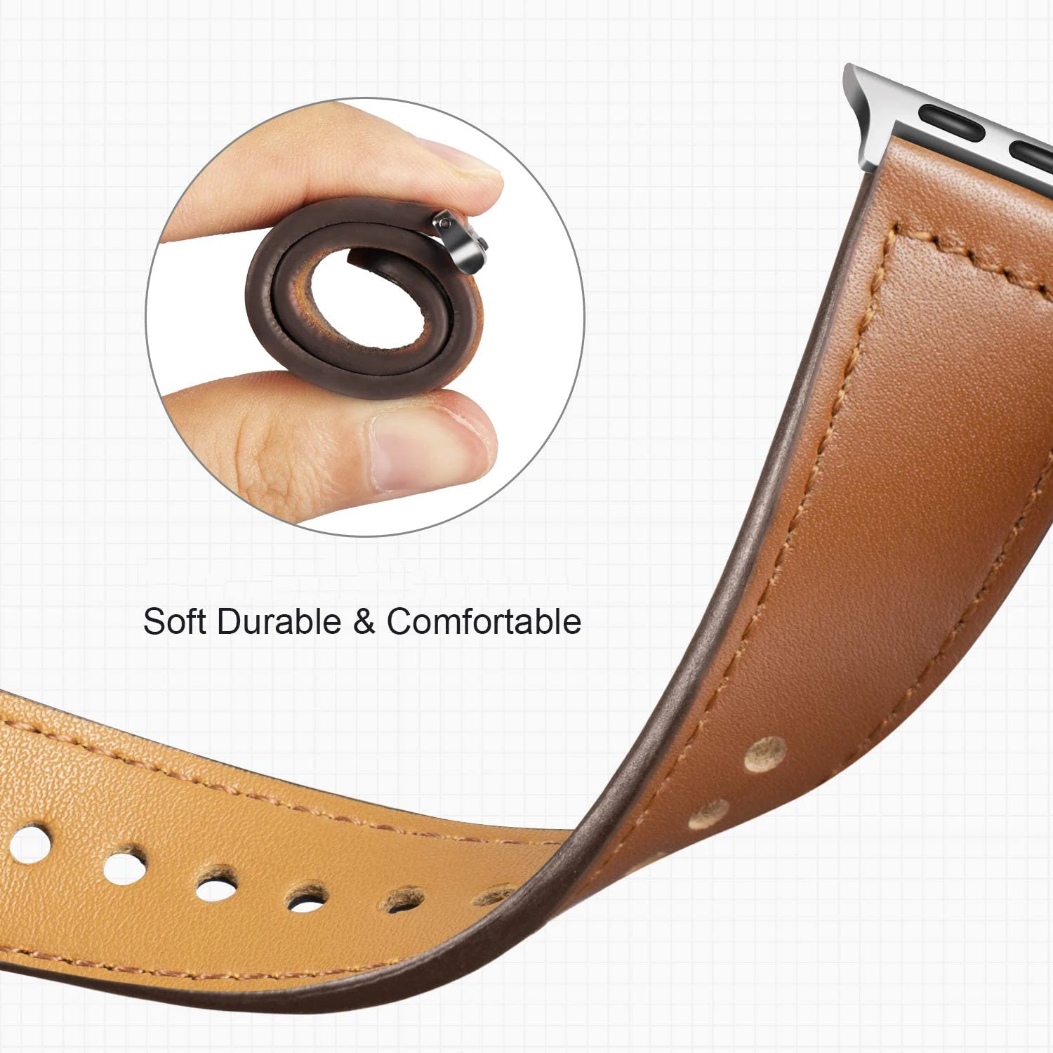 Кожаный ремешок для Apple watch band 44 мм 40 42 38 браслет наручных часов correa iWatch Series 3 4 5 6 se 7
