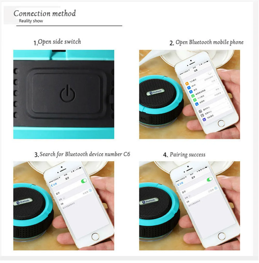 TONGYDA Portable Mini C6 Wireless Bluetooth Speaker Waterproof IP 65 Voice Box For All Smart Phone | Электроника