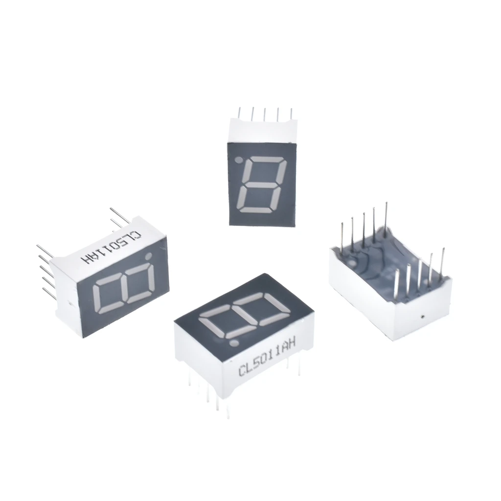 10 шт. 7 сегмент общий анод/анод 1 бит цифровой светодиодной лампой 0.5in.