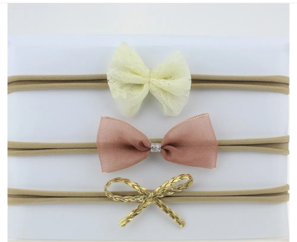 3 шт. детский ободок с цветами для девочек эластичная шифоновая повязка на голову