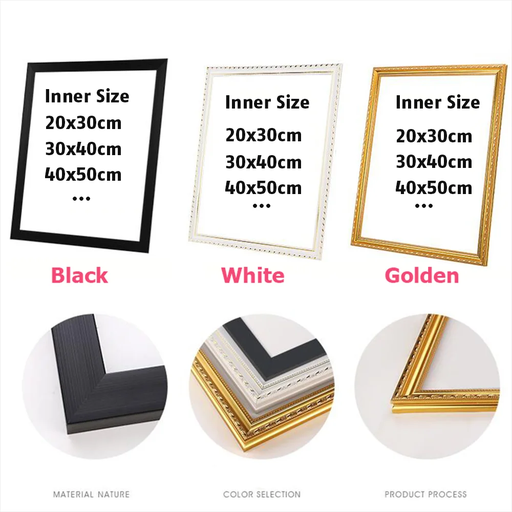 Наружная рамка для картины маслом по номерам деревянная алмазной живописи