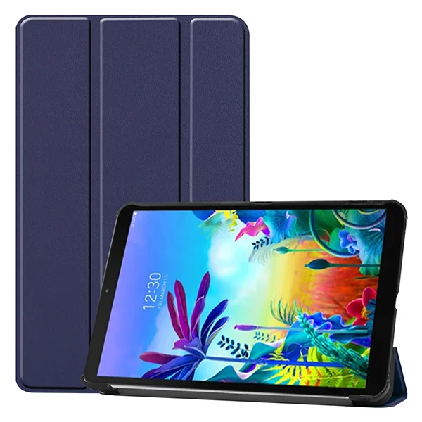 Магнитный чехол для LG G PAD 5 LM-T600L/T605L смарт-чехол из искусственной кожи для LG G PAD 10,1 дюймов планшет T600 T605 защитный чехол-книжка - Цвет: dark blue