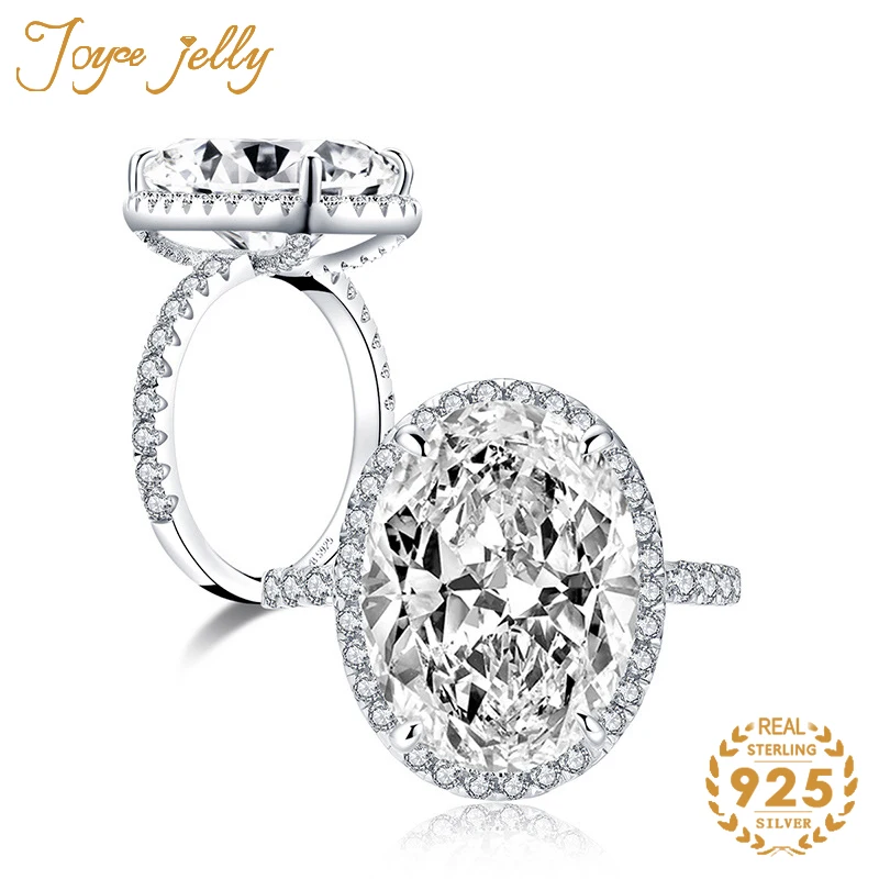 

JoyceJelly Classic 925 Sterling Silver Ring With Oval Shape AAA Zircon Gemstones Female Engagement Silver Jewelry Gift New