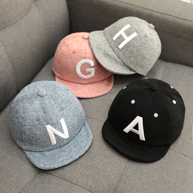 

Cotton Baby Letter Cap Baby Kids Boy Adjustable Baseball Caps Boys Girl Hats Children Hip Hop Sun Hat