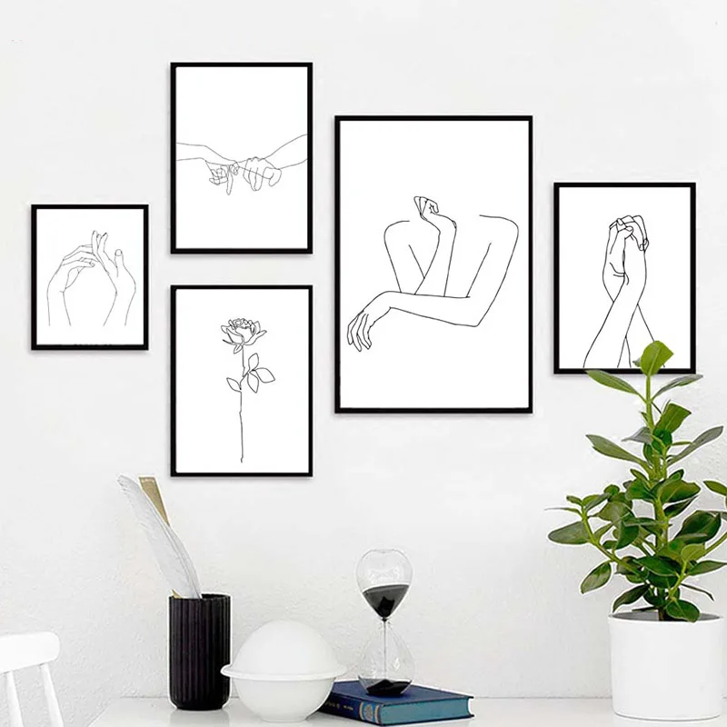 Минималистичная современная абстрактная Настенная картина Сексуальное Женское