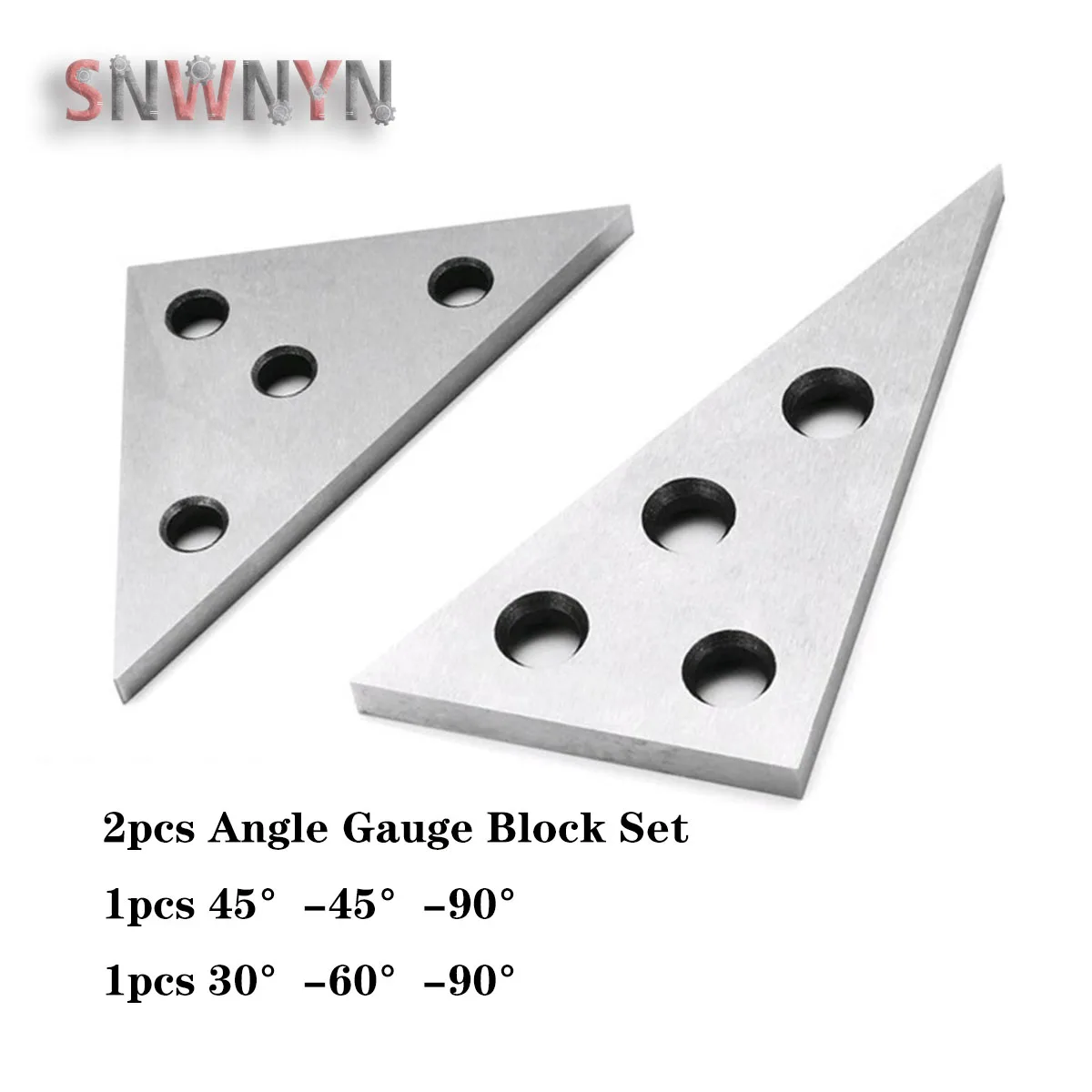 2pcs/set Precision Angle Gauge Block Set 45°/45°/90° and 30°/60°/90 Degree Gauge Milling Machinist Lathe Tool